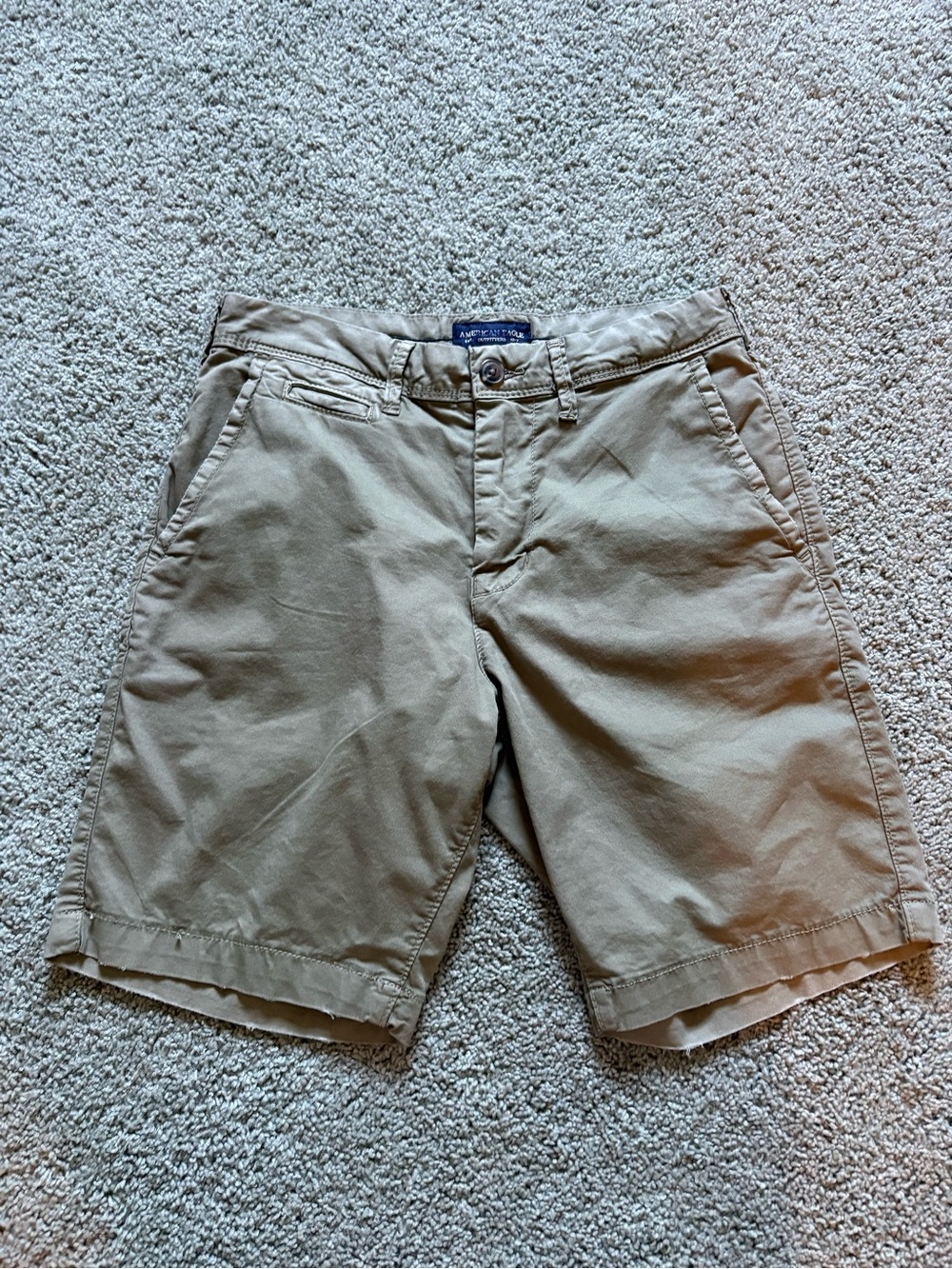 American Eagle Next Level Flex Slim Chino Shorts Green Mens Size 28 Cotton NWT